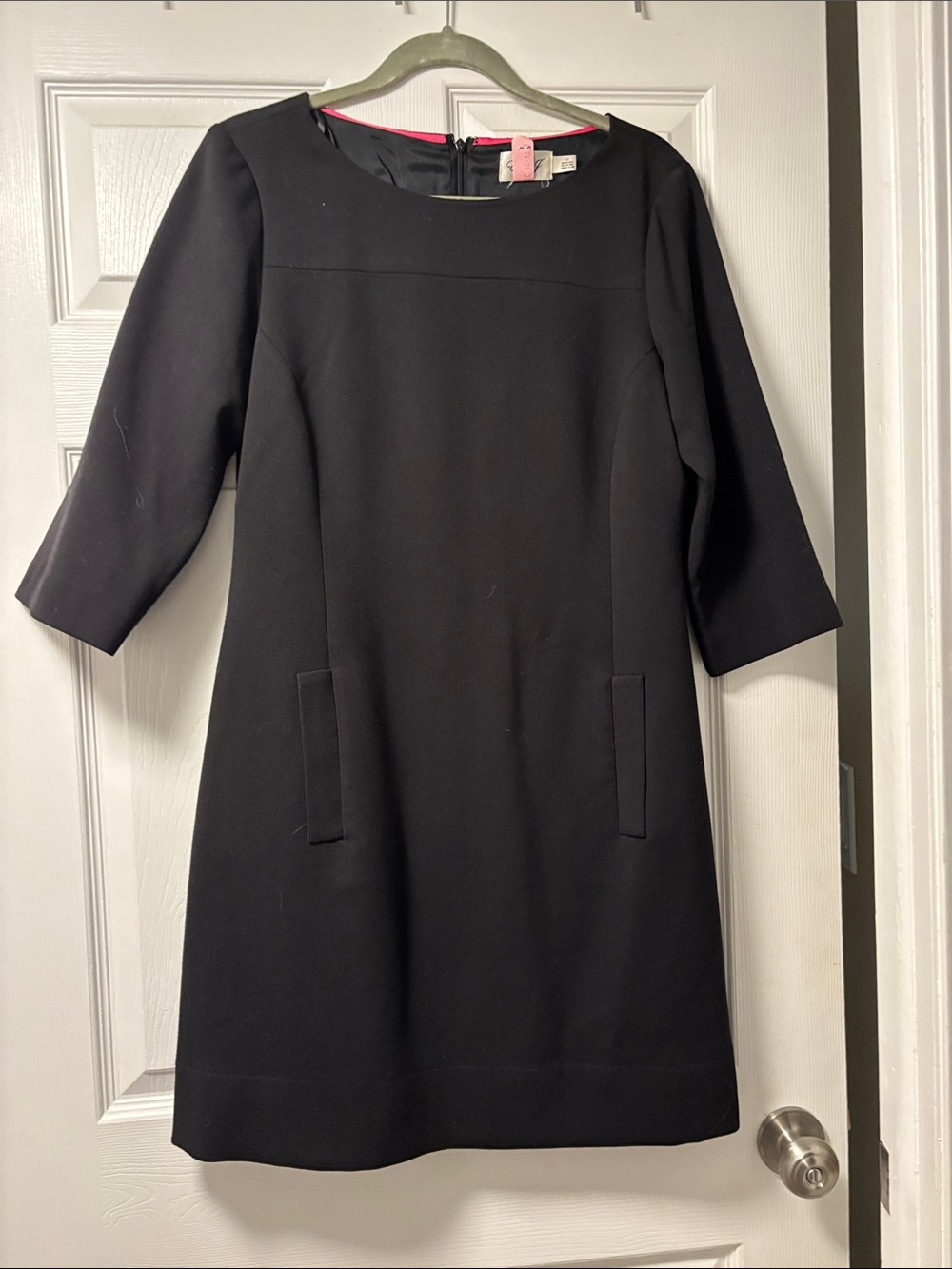 Eliza J Black Long Sleeve Shift Dress
